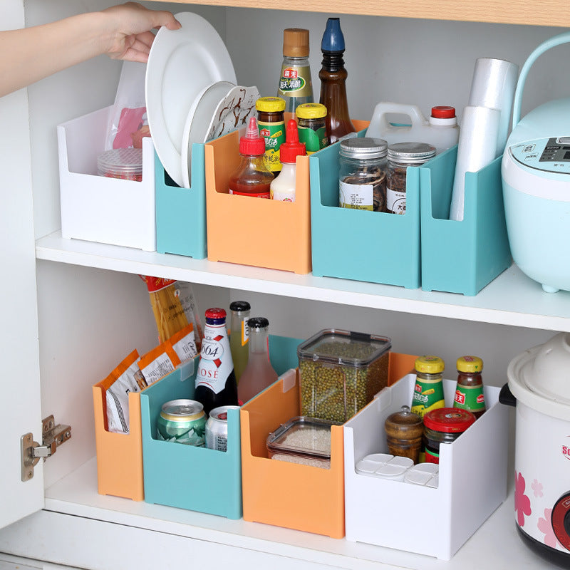 Kitchen Storage Box Cabinet Tableware Storage Box Plastic Drawer Compartment Finishing Box Desktop Cosmetic Storage Box