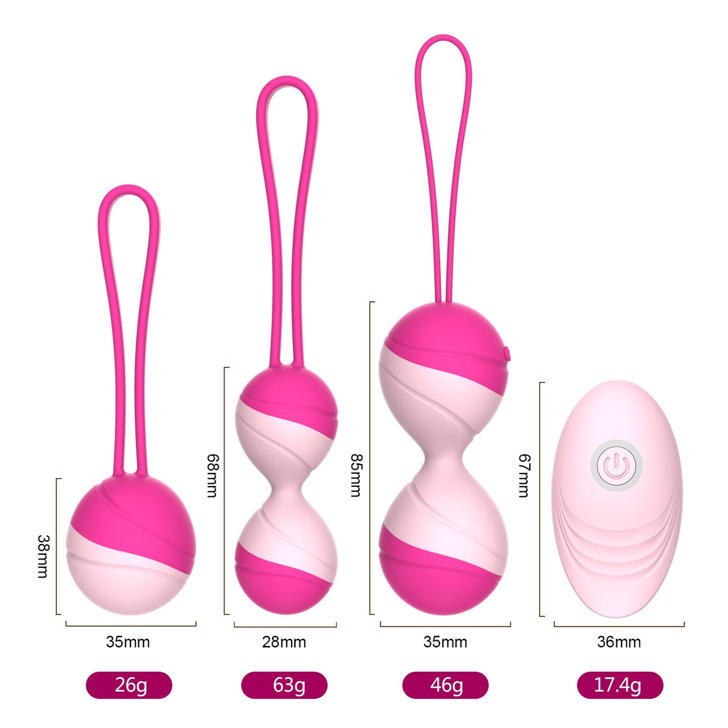 Y.LOVE Kegel Ball Exercise And Massage Function 2 In 1 Postpartum Erotic Goods Sex Toy