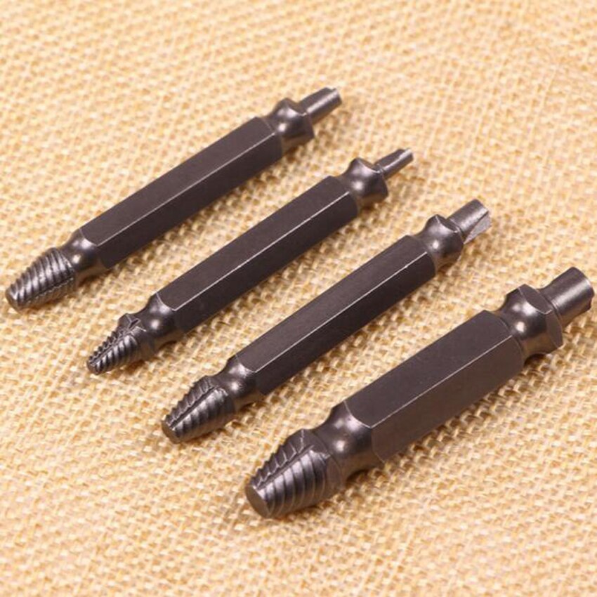 4pc/set Speed Out Core Drill bit Damaged Screw Extractor Remover Drill For Removing Any stripped screw (phillips, Flat, Hex)