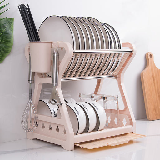 Multi-Functional Household Double-Layer Rack