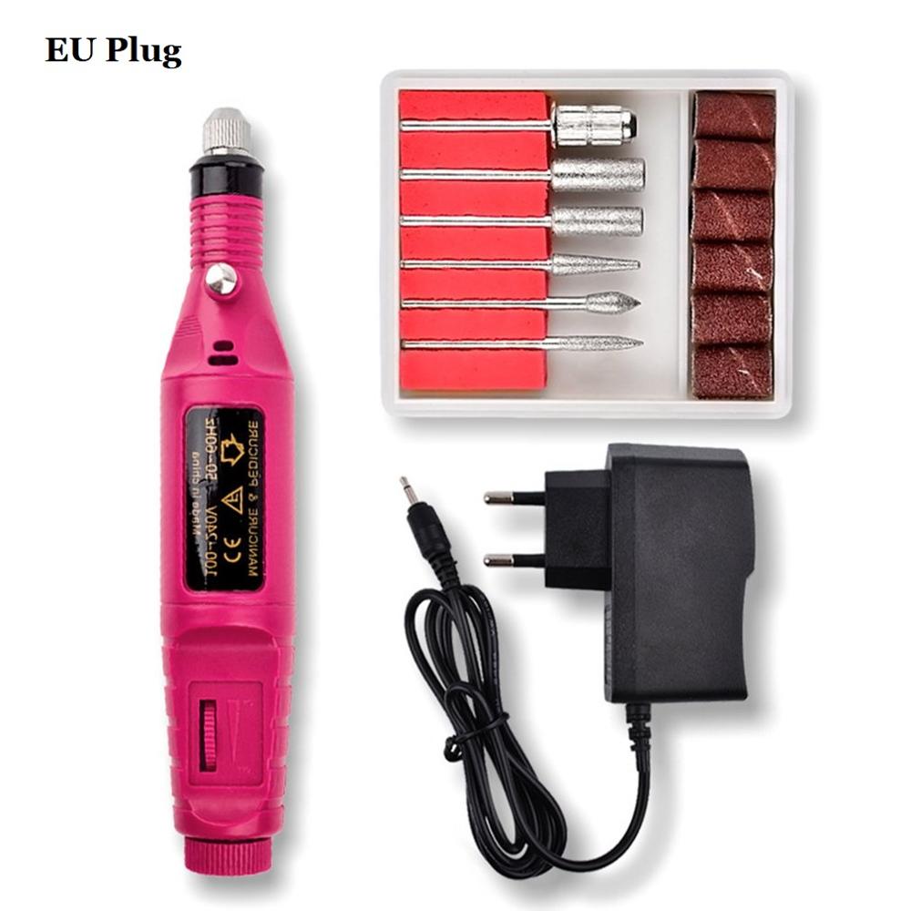 Electric Nail Drill Machine Kit Nail Gel Remove Machine Nail Art Tools Kit Pen Pedicure Nail File Sanding Bands