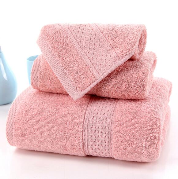 3pcs Solid 100% Cotton Bath Towels For adults large beach towel bathroom for home Sheets SPA Bathroom Terry towels Free shipping