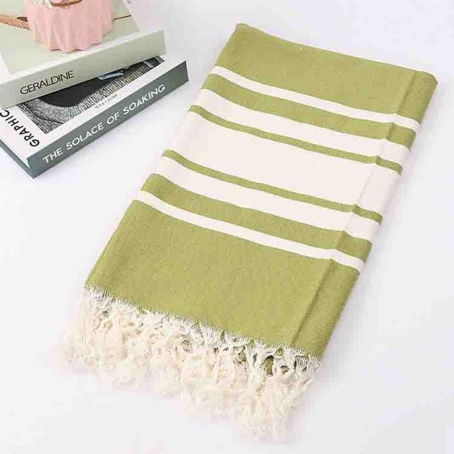 Turkish Bath Towels Cotton Fabric Tassel Big Beach Towel