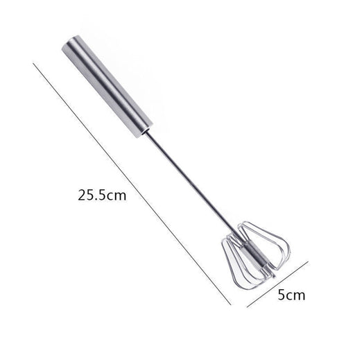 Semi-automatic Mixer Egg Beater Manual Self Turning Stainless Steel Whisk Hand Blender Egg Cream Stirring Kitchen Tools