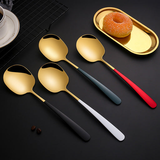 304 Stainless Steel Public Spoon Thickened And Thickened Household Dish Spoon Hotel Restaurant Public Spoon Large Serving Spoon
