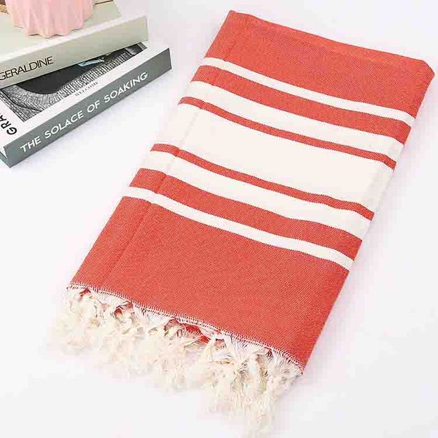 Turkish Bath Towels Cotton Fabric Tassel Big Beach Towel