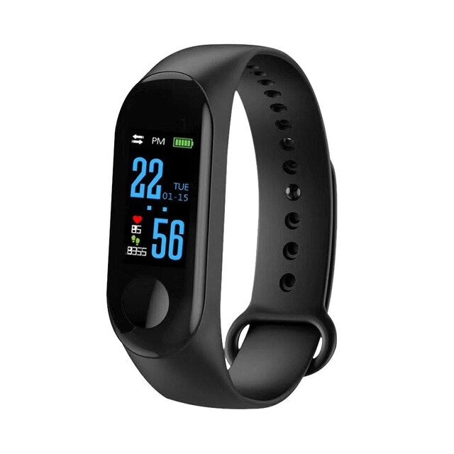 M3 Color Screen Smart Bracelet Motion Heart Rate Blood Pressure Monitoring Sleep Monitoring Waterproof Information Push