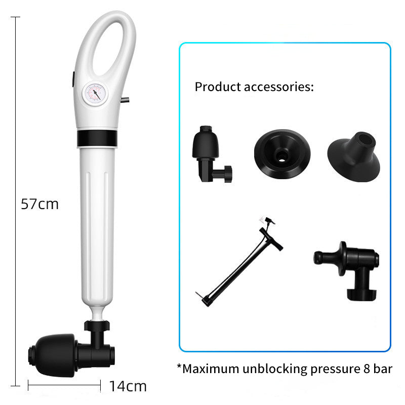 Toilet Sewer Dredge Clogged Remover Pipe Toilet Plungers Drain High Pressure toilet air drain blaster pump Pneumatic Dredge