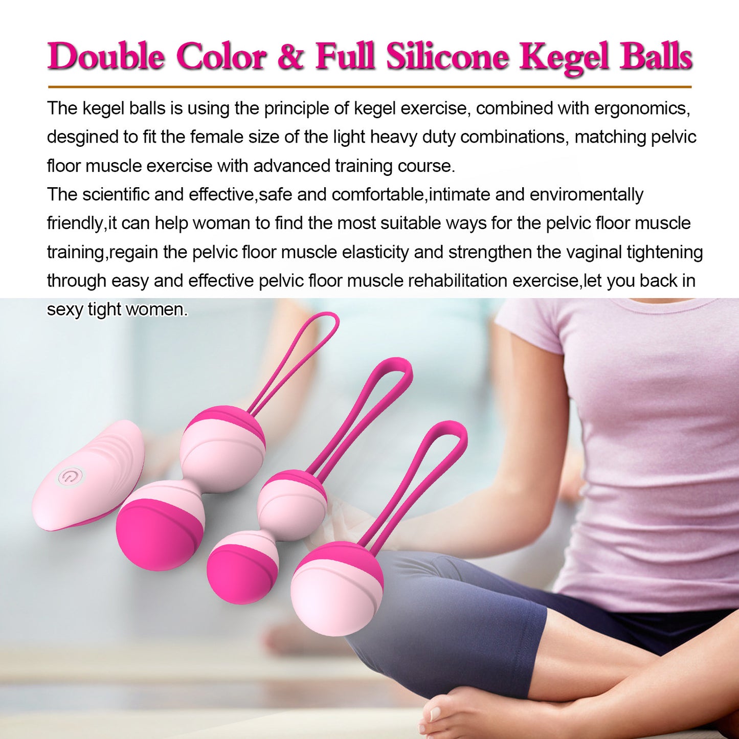 Y.LOVE Kegel Ball Exercise And Massage Function 2 In 1 Postpartum Erotic Goods Sex Toy