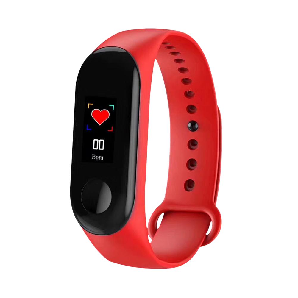 M3 Color Screen Smart Bracelet Motion Heart Rate Blood Pressure Monitoring Sleep Monitoring Waterproof Information Push