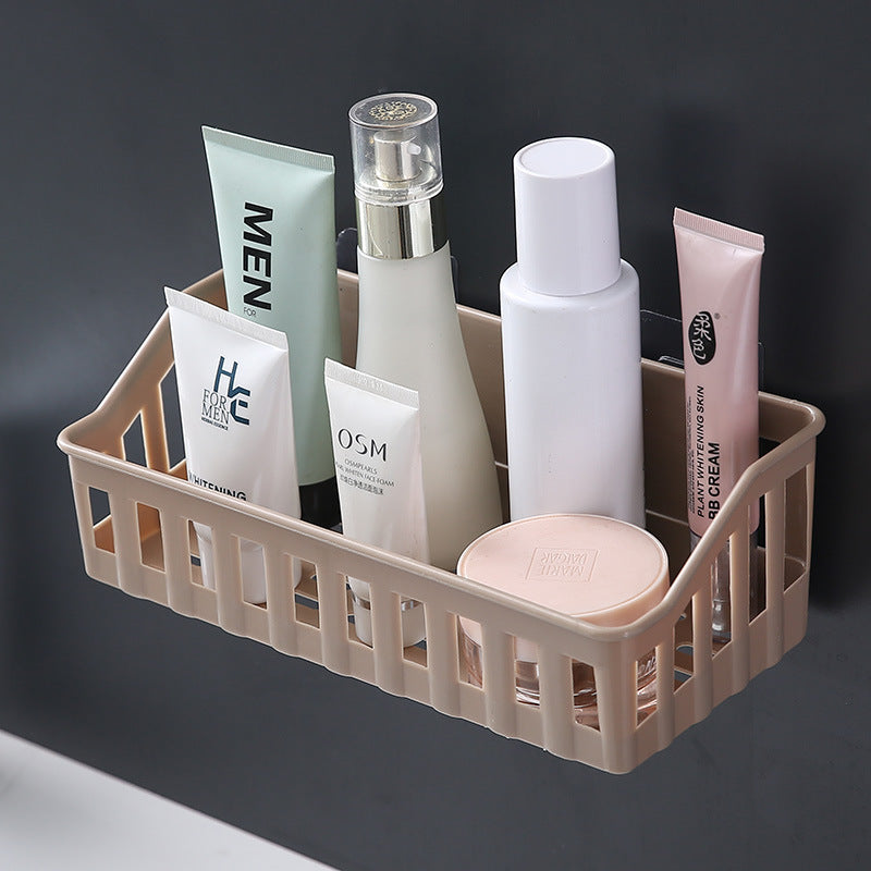 No Punching Toilet Storage Shelf Kitchen Plastic Wall Hanging Toilet Toilet Sundries Storage Rack Corner Rack