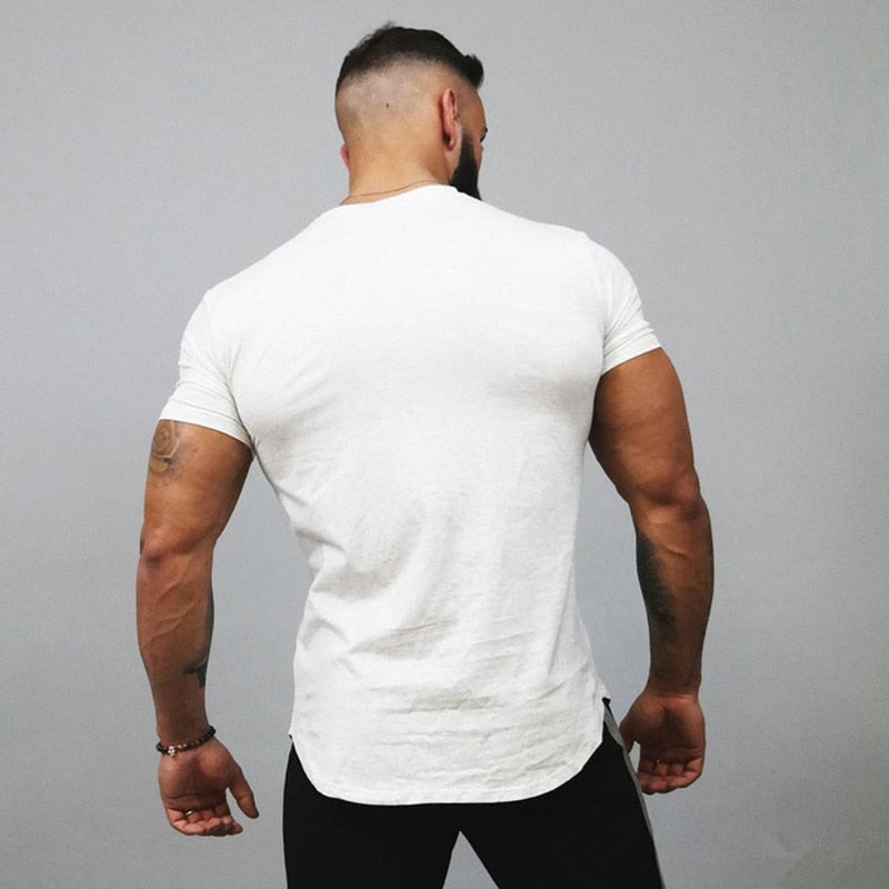 Sport T Shirt Men Cotton Dry Fit Gym Training T-shirt