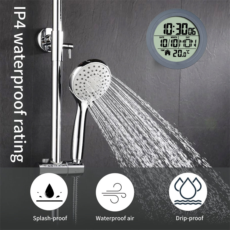 Suction cup bathroom wall mounted clock Waterproof bathroom clock Toilet kitchen wall clock