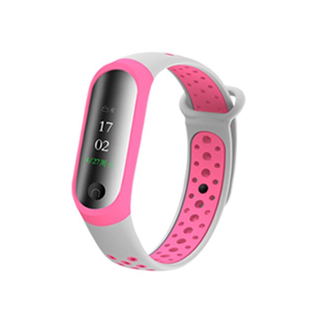 Newest Millet Silica Bracelet 3 4 Wristband Smart Sports Bracelet Replacement For Xiaomi Mi band 3 4 Wristband Fitness Watch