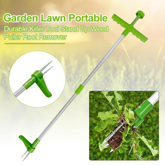 Root Remover Outdoor Killer Tool Claw Weeder Portable Manual Garden Lawn Long Handled Aluminum Stand Up Weed Puller Lightweight