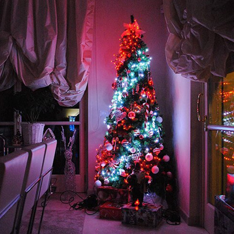 LED String Lights For Christmas Tree Decor 20m 200LED App Remote Control RGB Lighting String