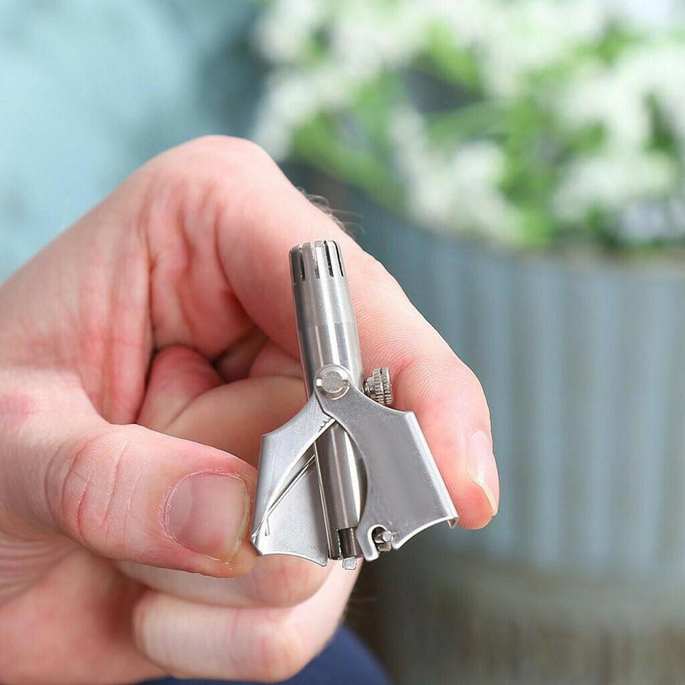 Stainless Steel Manual Nose Trimmer For Shaving Nose Ear Hair Trimmer Shaver Face Care For Man Washable Device