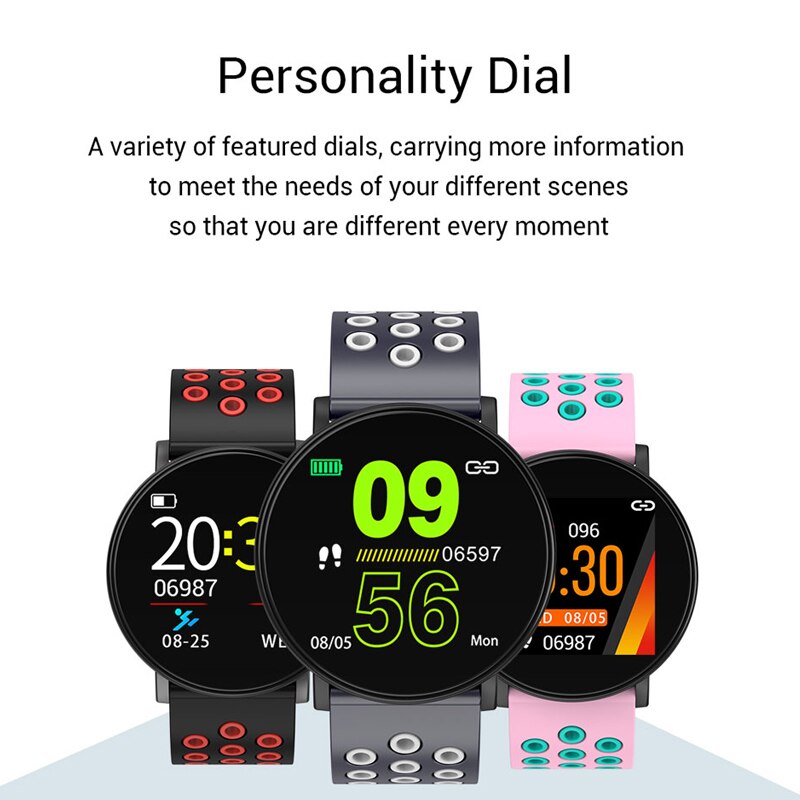 Fitness Bracelet 1.3'' Screen Smart Bracelet Blood Pressure Heart Rate Monitor Fitness Tracker Waterproof Ip67 Smart Band Watch