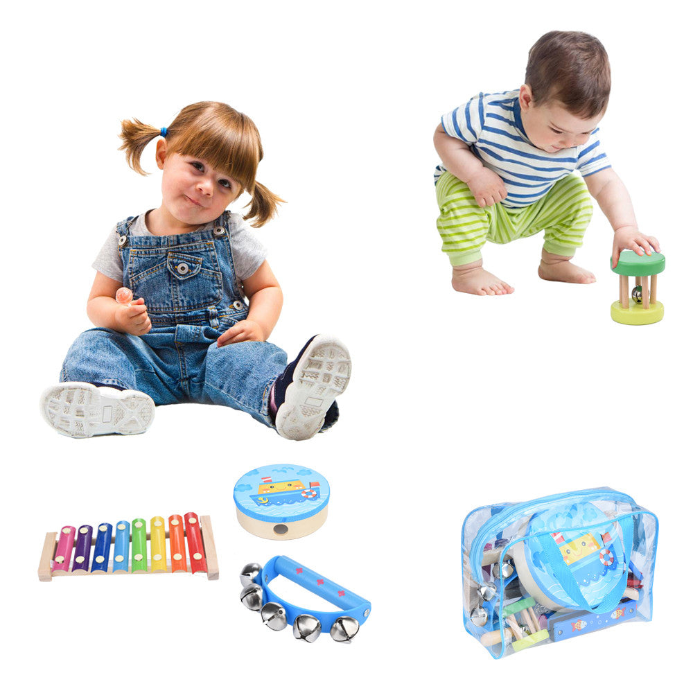 12PCS Children Percussion Toy Set Preschool Education Tool With Carrying Case