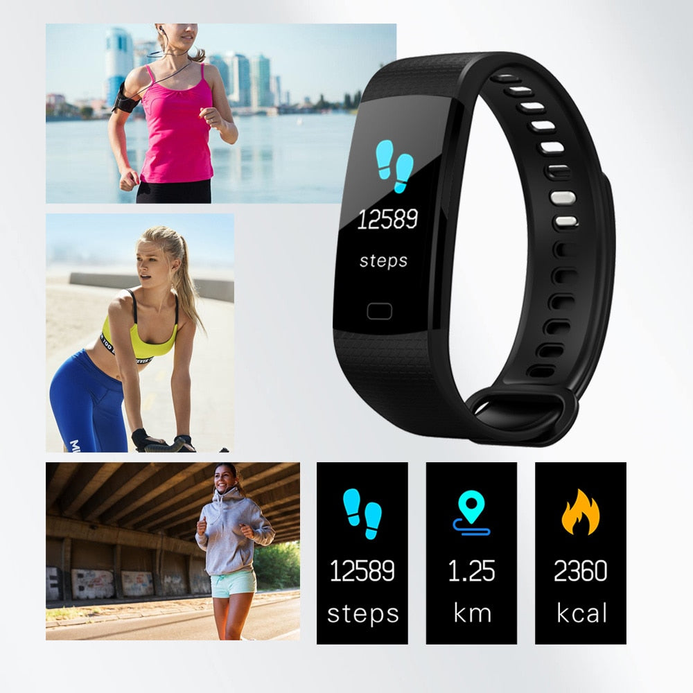 Y5 Smart Band Heart Rate Tracker Fitness Tracker Y5 Smartband Smart Bracelet Waterproof Smart Wristband Smart Watch Men