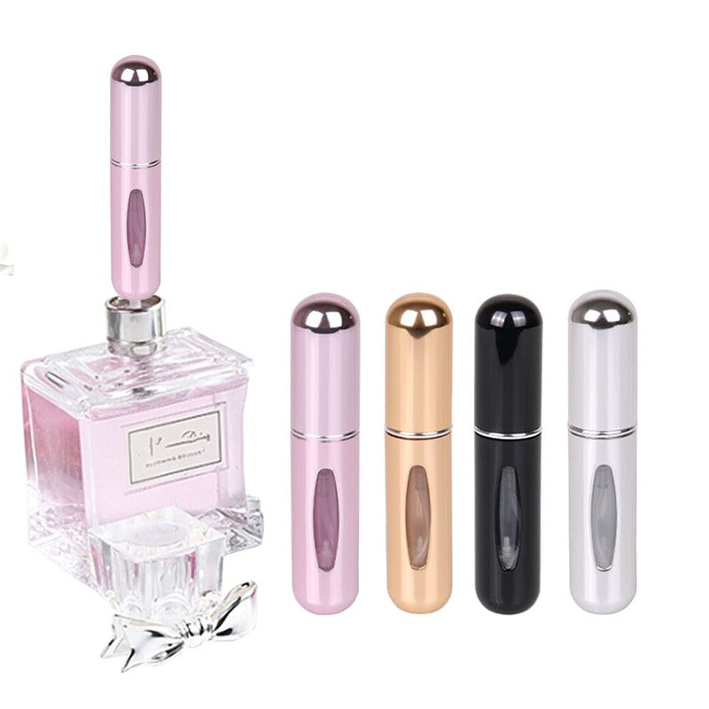 5ml Perfume Atomizer Portable Liquid Container For Cosmetics Mini Aluminum Spray Alcochol Empty Bottle Refillable For Traveling 4Pcs 5ml Mini Refillable Travel Portable Perfume Atomizer Pumpn