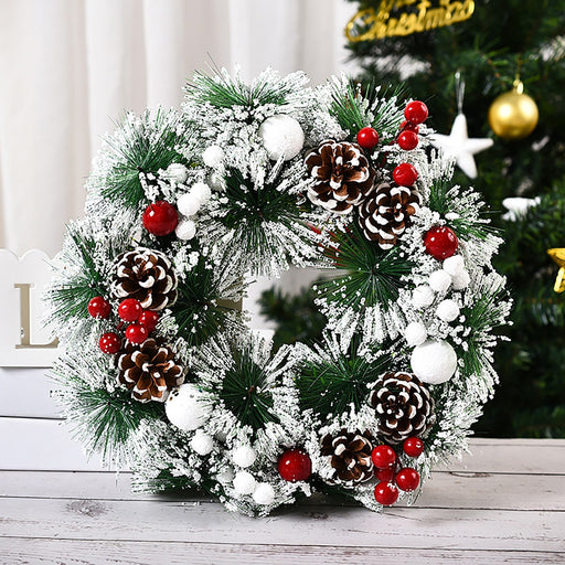 23 Inch Christmas Wreath For Front Door, Artificial Christmas Door Wreaths