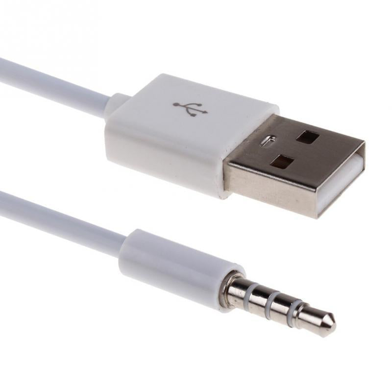 Silver Plating Car Phone Audio Cable USB To 3.5MM