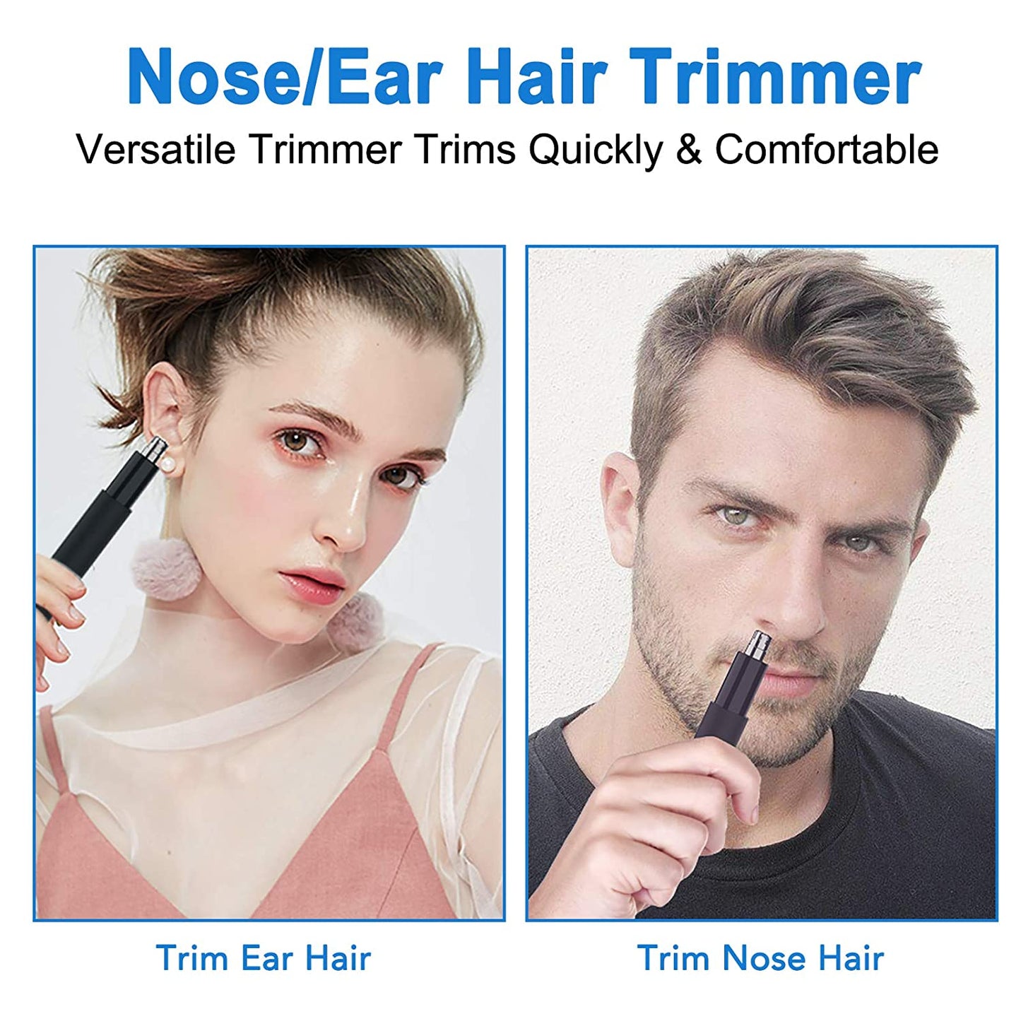 Ear and Nose Hair Tmmer for Men and Women-2020, Professional & Painless Nose Hair Clipper / Remover with Stainless Steel Blad & IPX7 Waterproof System  Amazon Banned