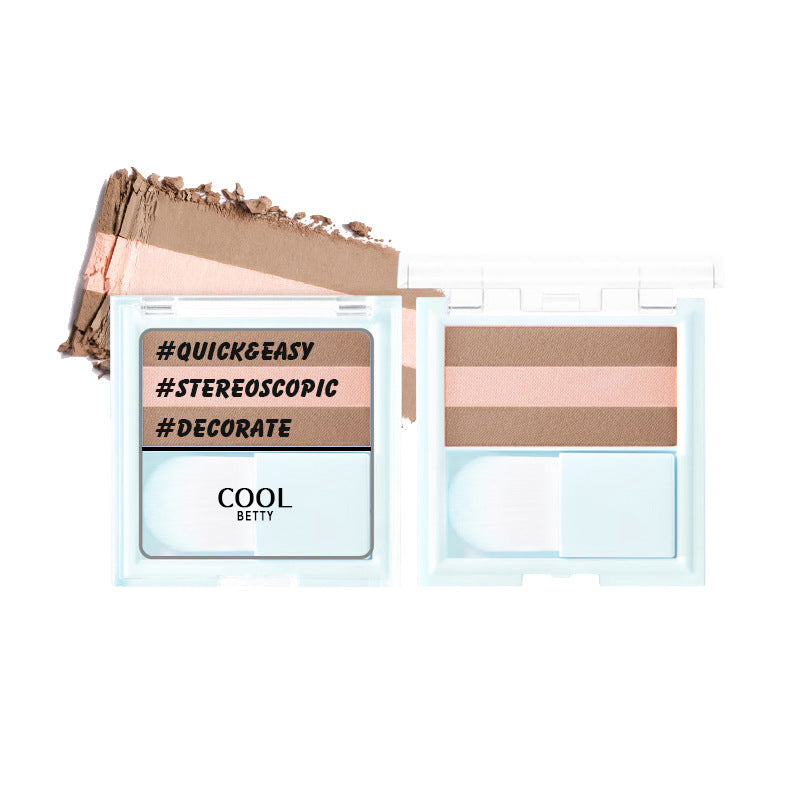 New Contouring Pan Powder Tricolor Highlight Shadow