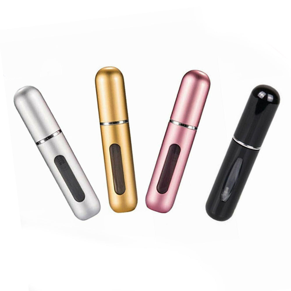 5ml Perfume Atomizer Portable Liquid Container For Cosmetics Mini Aluminum Spray Alcochol Empty Bottle Refillable For Traveling 4Pcs 5ml Mini Refillable Travel Portable Perfume Atomizer Pumpn