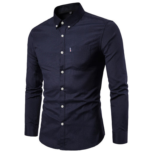 Men S Shirts Korean Men Slim Long Sleeve Dress Shirt