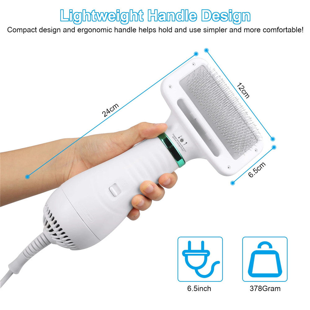 Portable Dog Dryer 2-In-1Hair Dryer For Dogs Adjust Temperature Low Noise Pet Dryer Dog Grooming Comb Fur Blower Seche Cheveux