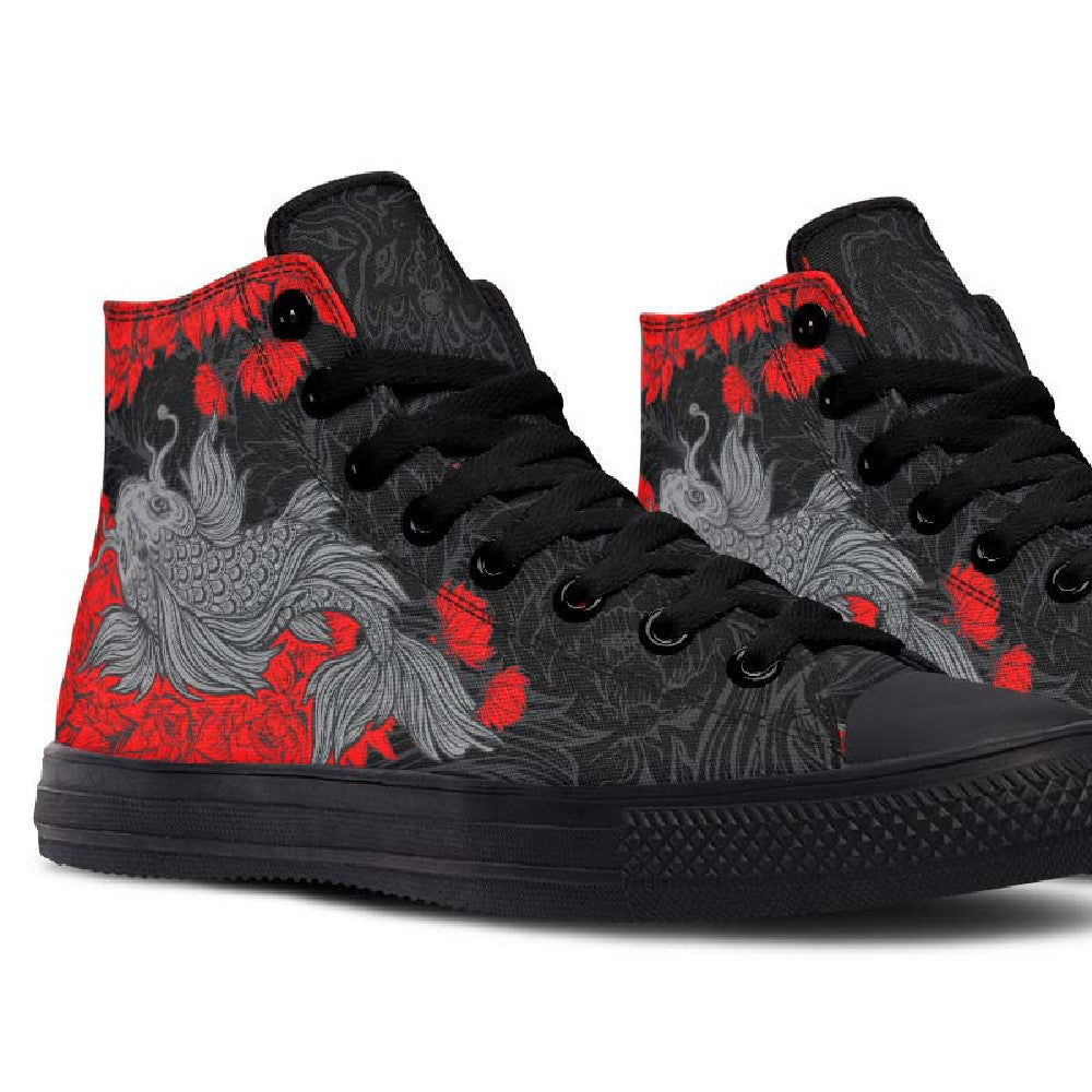 Printed Couple High-top Canvas Shoes