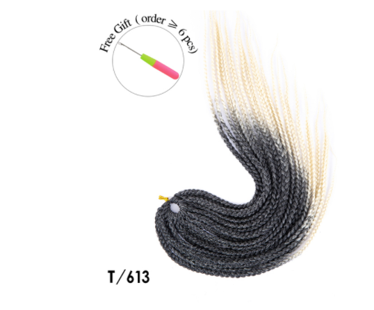 Synthetic Wig Dirty Braid 16-inch Lengthened Small Three-strand Braid