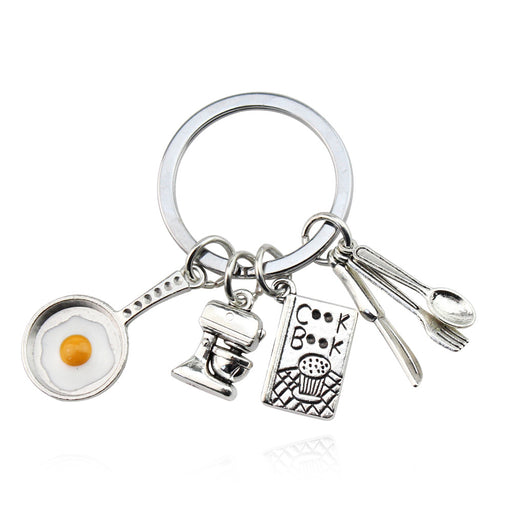 Creative Pan Fried Egg Model Keychain