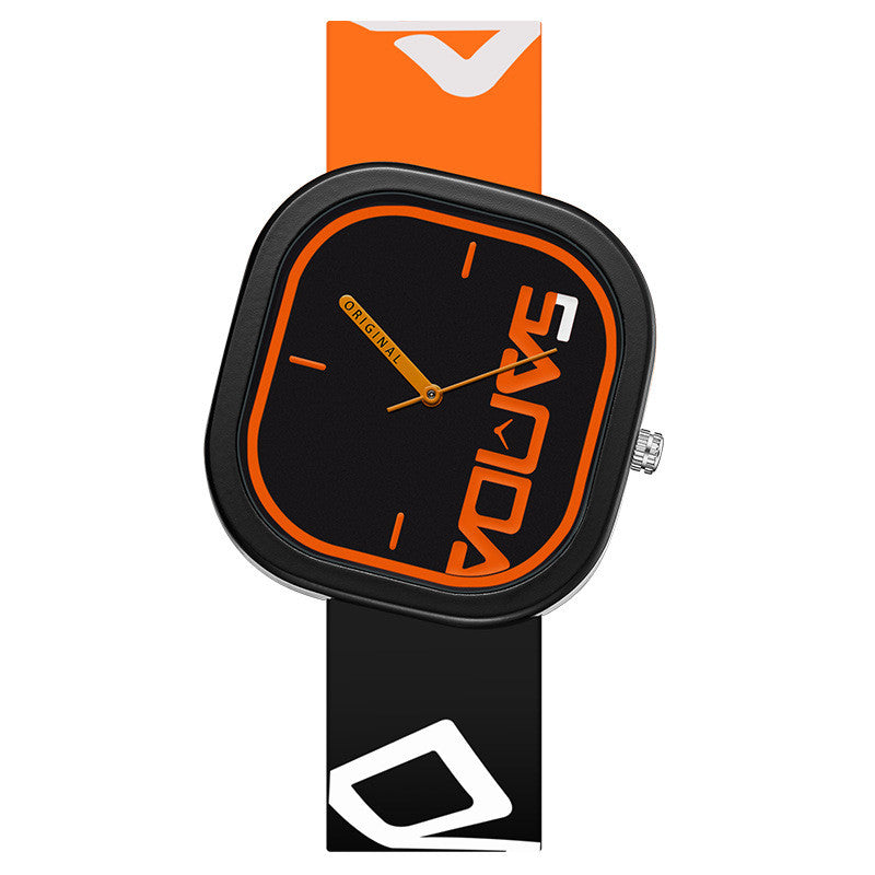 New Silicone Square Fashion Trend Waterproof Watch