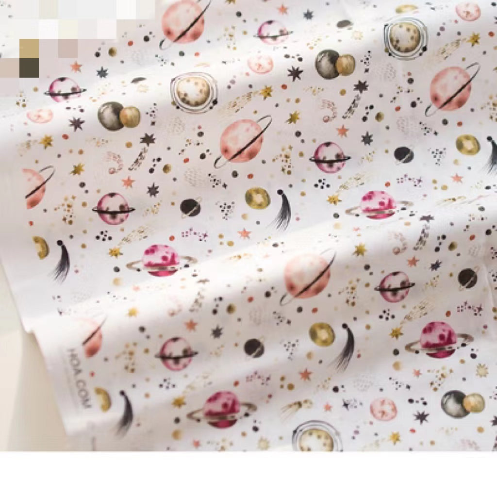 Digital Printed Patchwork Fabric Cotton Fabric Art Universe Starry Sky