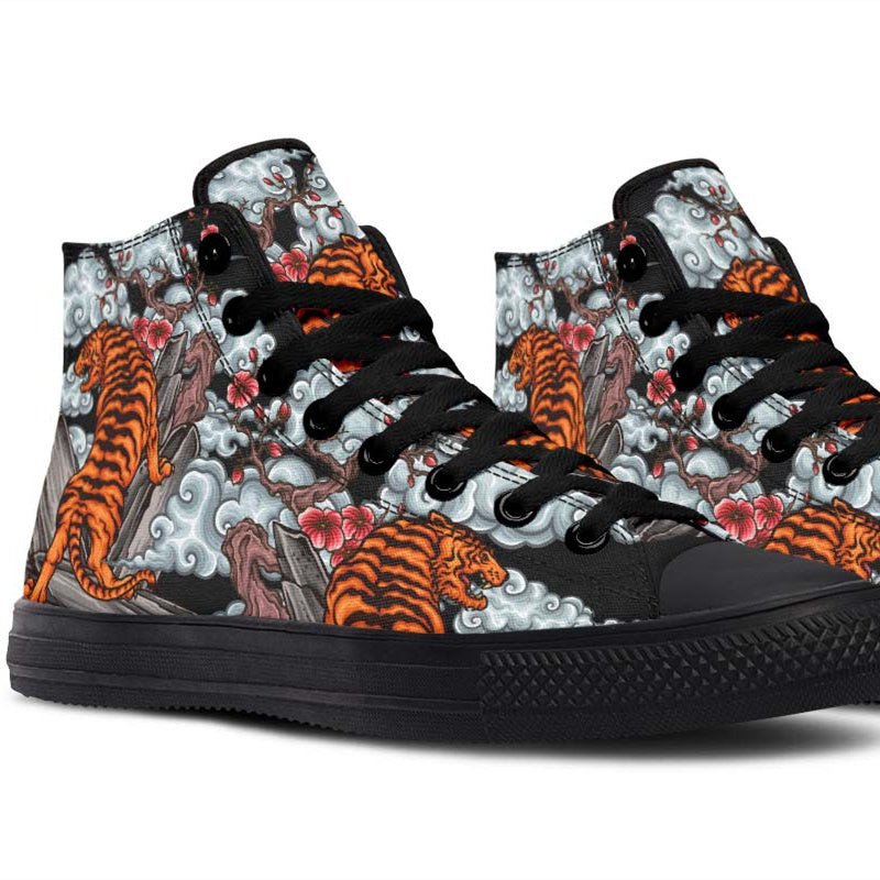 Printed Couple High-top Canvas Shoes