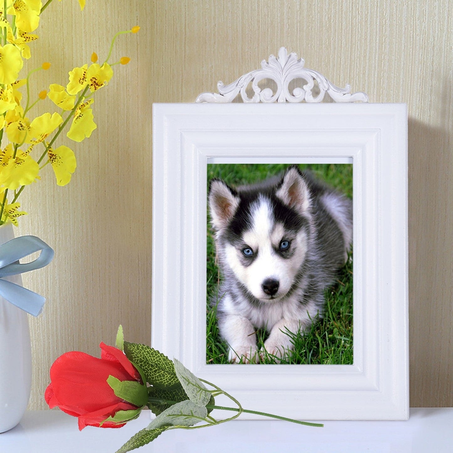 1PC New Family Solid Wood Glass Photo Children's photo frame Frame 7 Inch