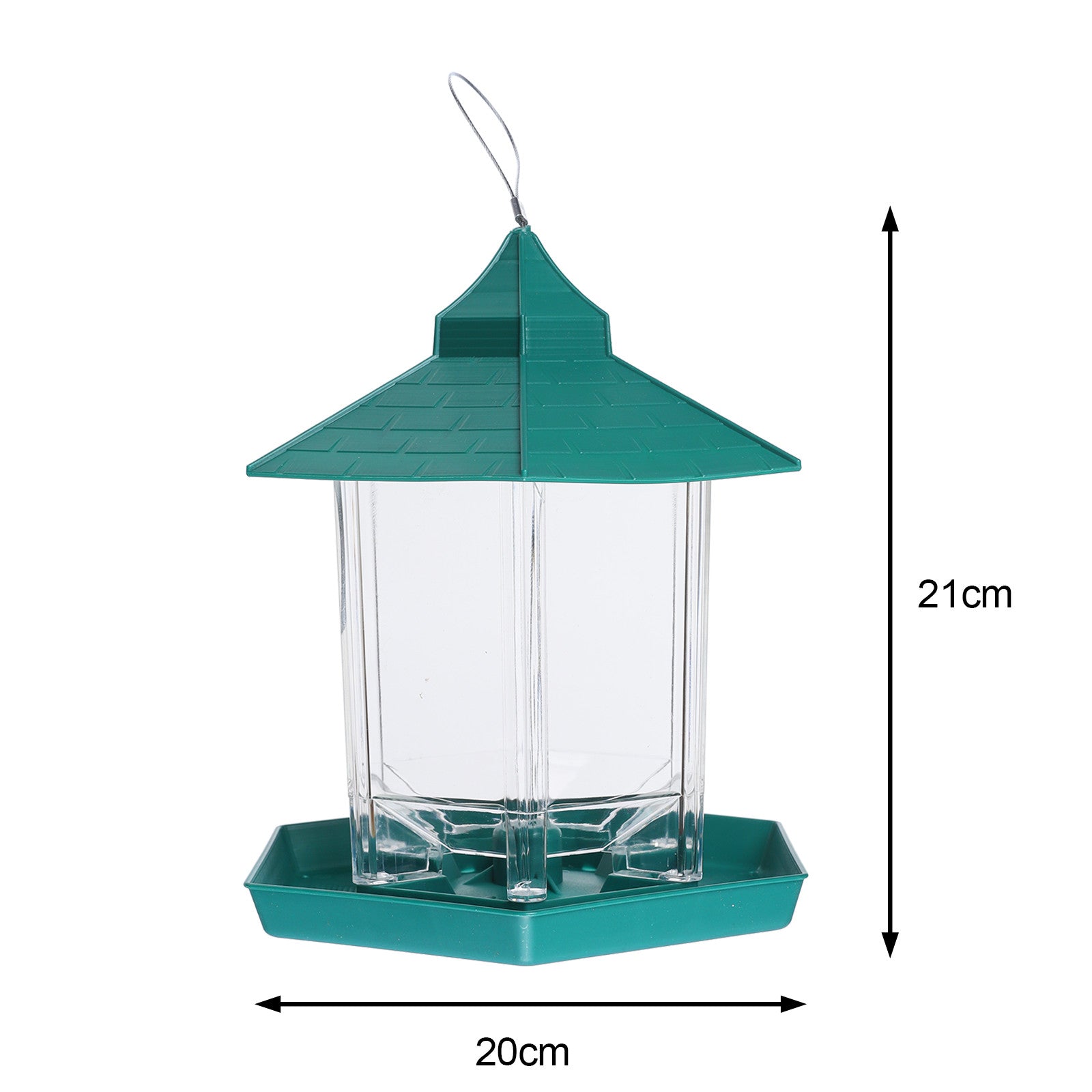 Pavilion Clear Glass Window Viewing Bird Feed Hotel Table Seed-Peanut Hanging