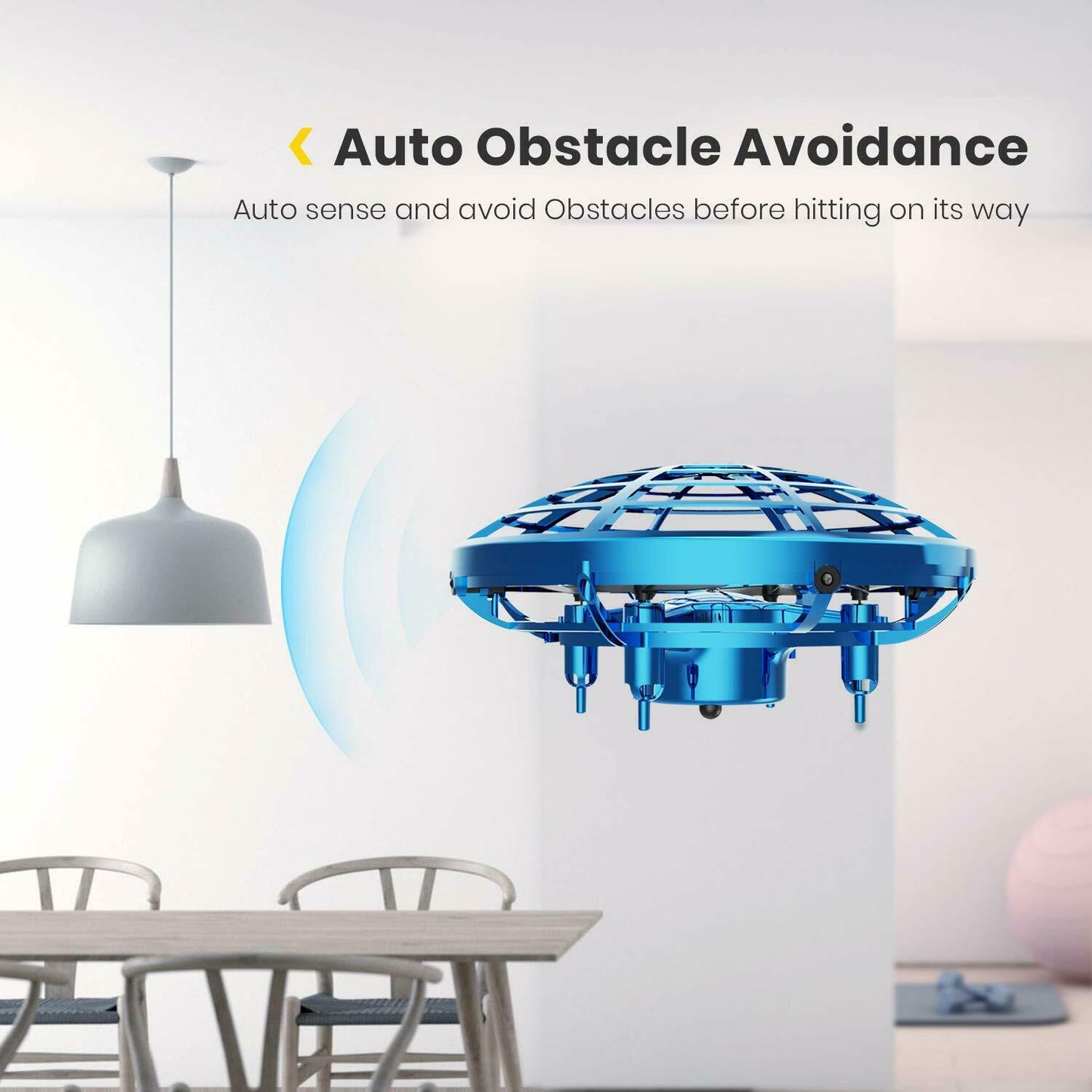 UFO Mini Drone Hand Operated Levitation LED RC Helicopter Flying Toys Kids Gift