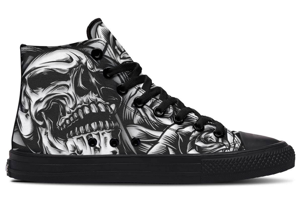 Printed Couple High-top Canvas Shoes