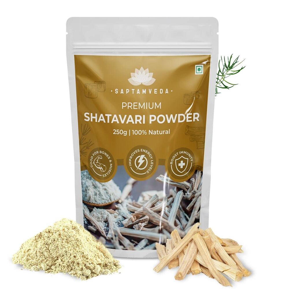 SAPTAMVEDA Organic Shatavari Powder, 250 Gm Reduce Symptoms Of Menopause, Boost Immune System, Hormone Balancing, Antiviral ,ayurvedic, Trending Indian Product