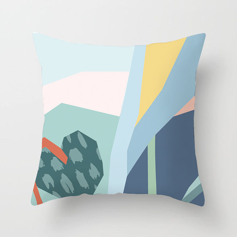 Decorative Pillowcase Creative Geometric Polyester Peachskin Pillow Case