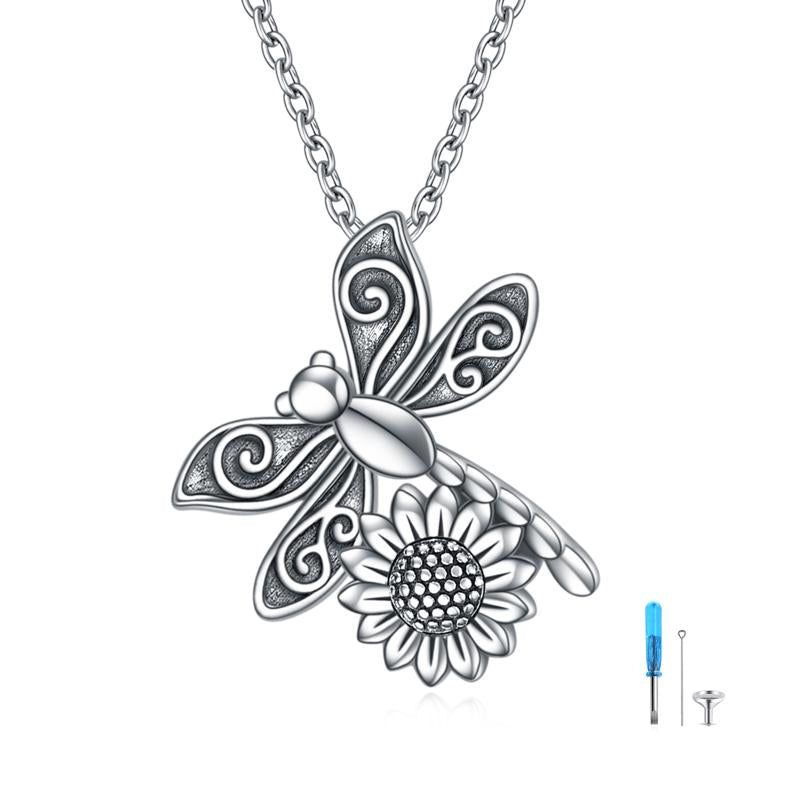 Dragonfly Cremation Necklace Jewelry