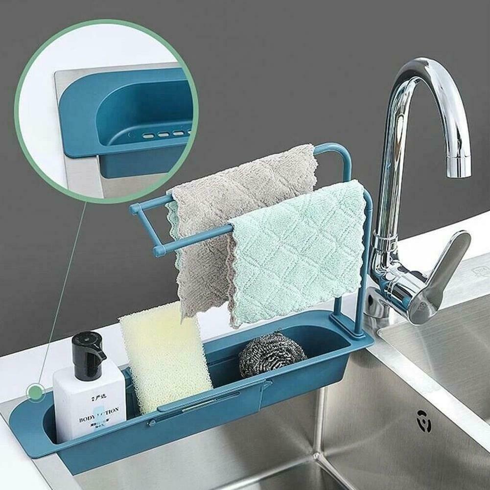 Telescopic Sink Rack Holder Expandable Storage Drain Basket For Kitchen Modern Sink Rack Telescopic Holder Expandable Storage Drain Kitchen Shelf Sponge Basket