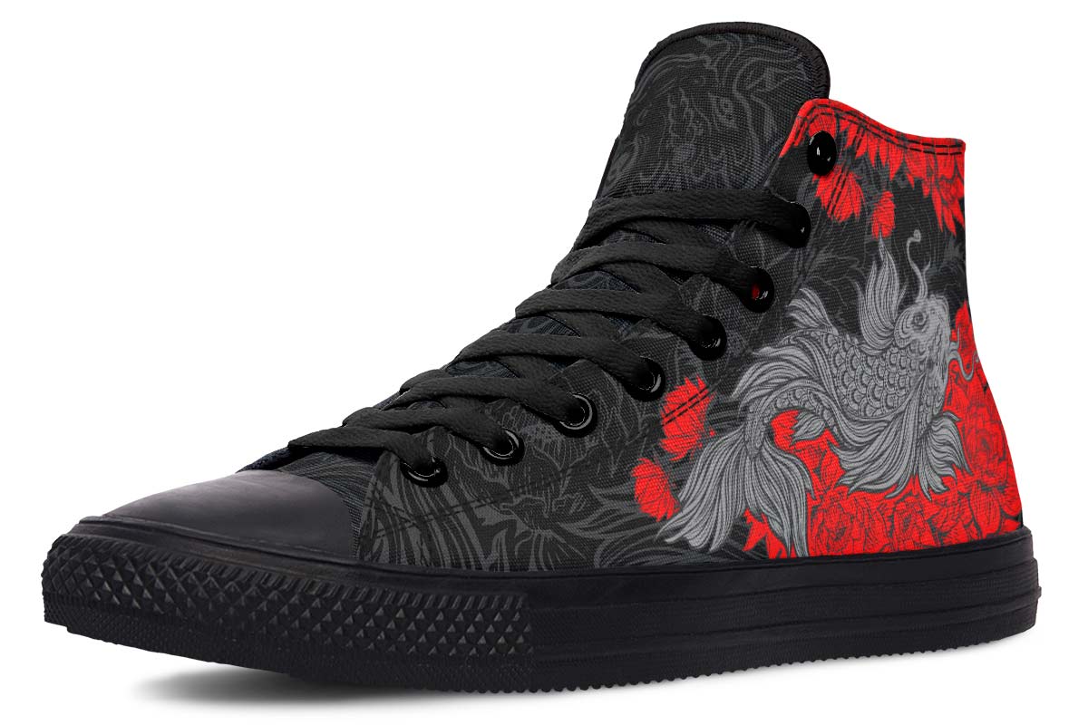 Printed Couple High-top Canvas Shoes