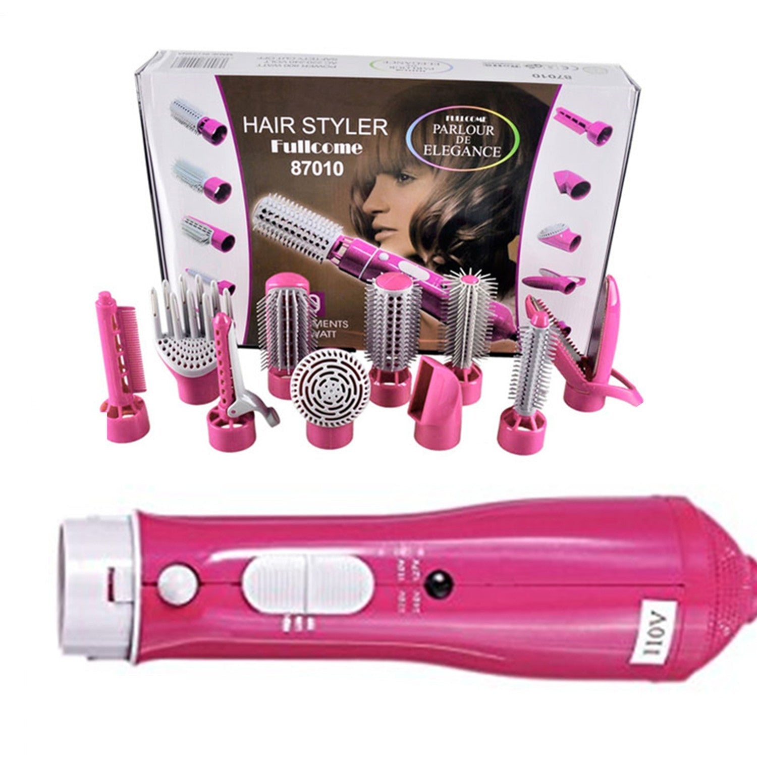 7 in 1Multi-functional Hot Air Comb Dry  Care One Step Hair Dryer Salon Collection Hair Straight Curler Two Use