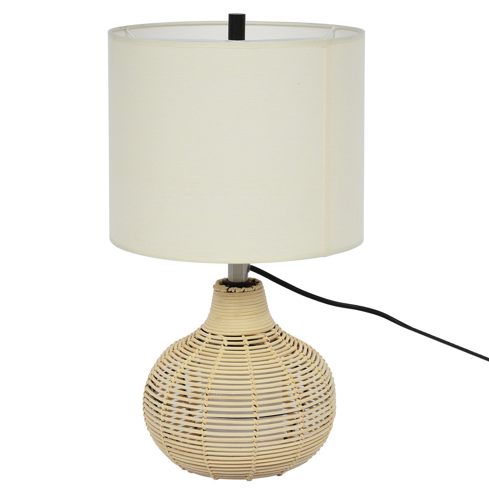 European Style Rattan+Linen+Hardware Woven Desk Lamp Mini Desk Lamp