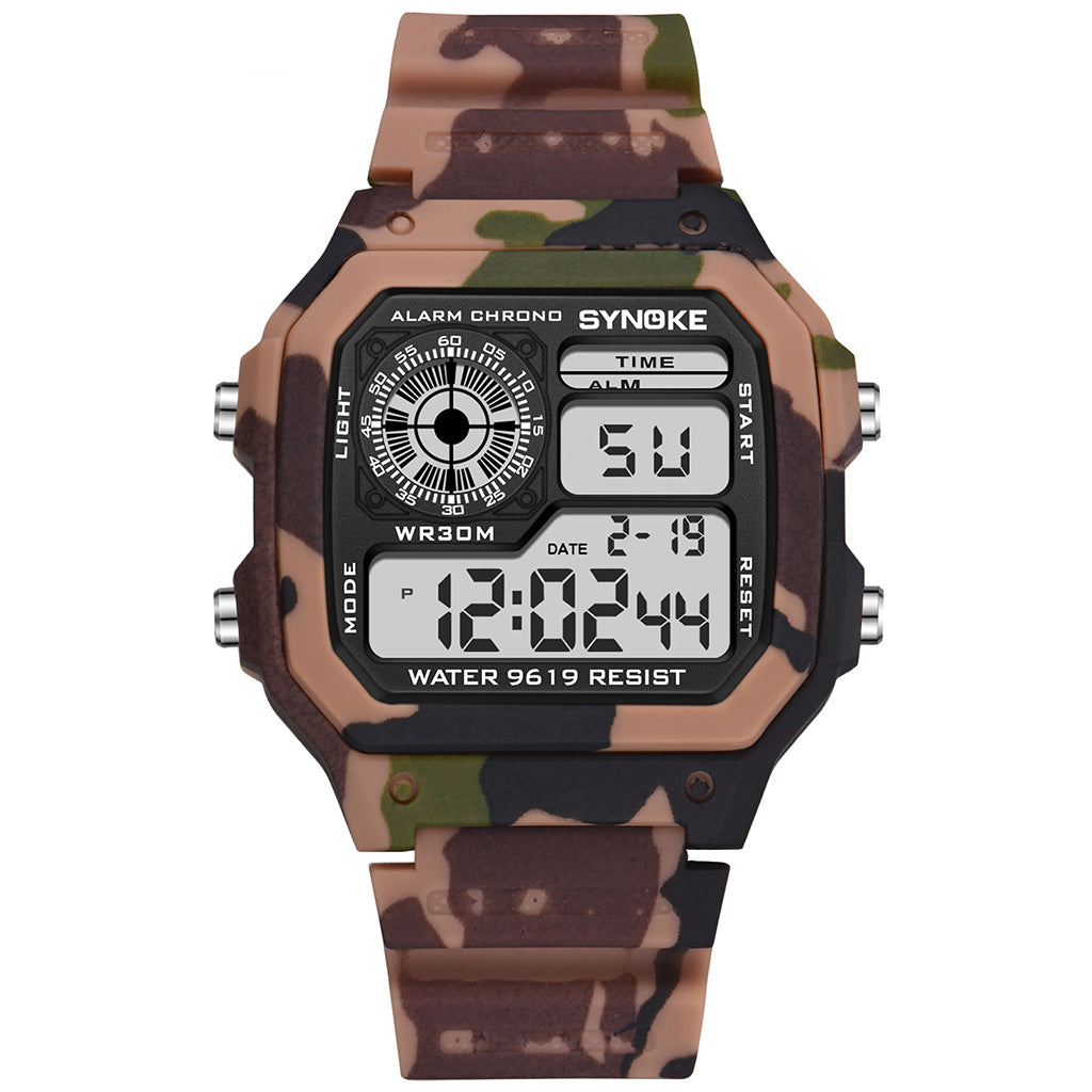 Electronic Watch Seven Colors Noctilucent Waterproof Sports Men